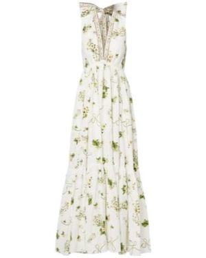 CAMILLA Embellished Cotton Maxi Dress - White