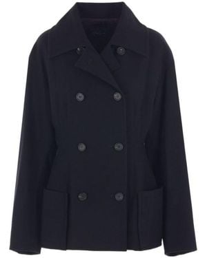Yohji Yamamoto Double-Breasted Buttoned Jacket - Blue