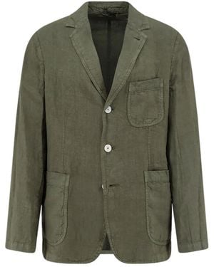 Aspesi Unlined Linen Blazer - Green