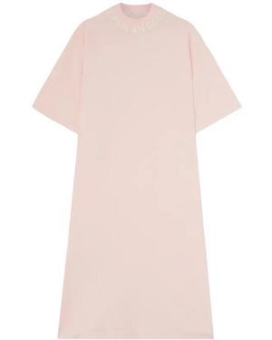 Palm Angels Classic Logo Cotton Dress - Pink