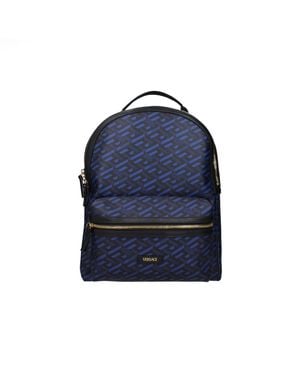Versace Logo Backpack - Blue