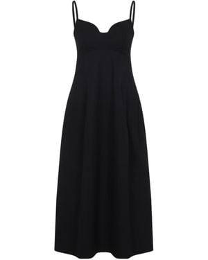 Co. Bustier Cut Midi Dress - Black