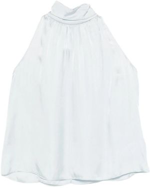 Anine Bing Halterneck Sleeveless Blouse - White