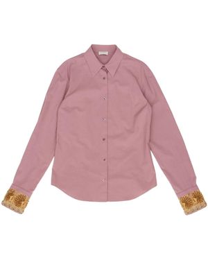 Dries Van Noten Embroidered Poplin Shirt - Pink
