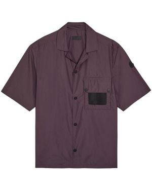 Moncler Logo Ripstop Shell Shirt - Purple