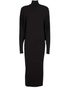 Alexandre Vauthier Turtleneck Stretch-Jersey Midi Dress - Black