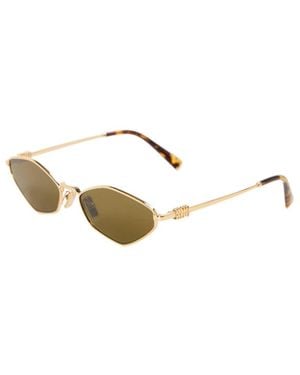 Miu Miu Metallic Sunglasses - White