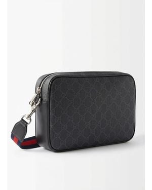 Gucci Gg All-Over Motif Zip Pouch - Grey