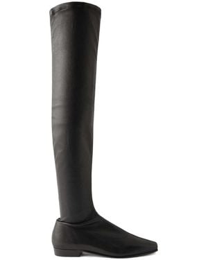 STAUD Keith Leather Boots - Black