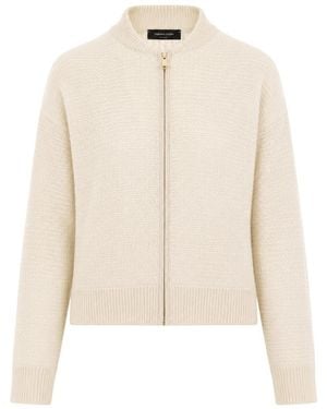 Fabiana Filippi Textured Zip-Up Cardigan - Natural