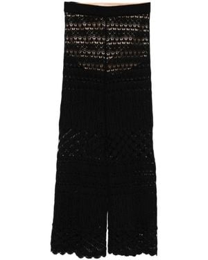 Semicouture Cutout Casual Pants - Black