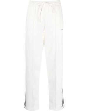 P.A.R.O.S.H. Logo-Embroidered Striped Track Trousers - White