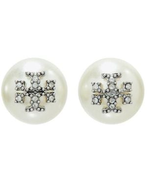 Tory Burch Crystal-Embellished Earrings - White