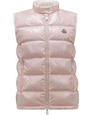 Moncler Reversible Polartec Zip-Up Gilet in Brown | Lyst
