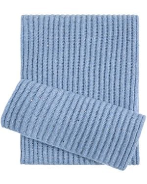 Brunello Cucinelli Ribbed Knit Scarf - Blue