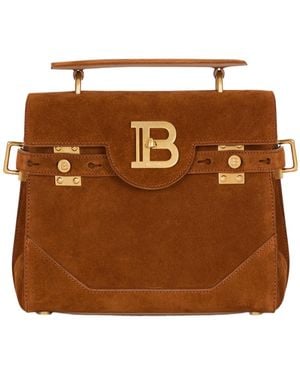 Balmain B-Buzz 23 Foldover Top Tote Bag - Brown