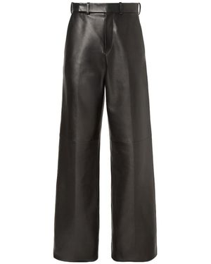 Fendi Nappa Leather Trousers - Grey