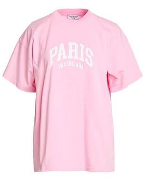 Balenciaga Printed Shortsleeve Tshirt - Pink