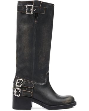ブーツその他 Chloe BOOTS (CHC24A03ALY 001) Chloe Eve Boots CHC24A03OMF-001 BLACK | IlDuomo