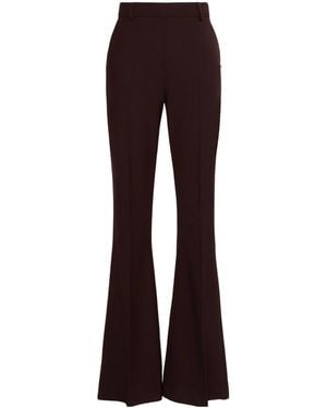 Sportmax Pressed-Crease Flared Pants - Brown