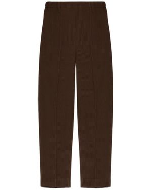Homme Plissé Issey Miyake Homme Plissé Issey Miyake Tuxedo Pleated Trousers - Brown