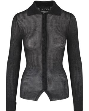Dondup Long-Sleeved Buttoned Top - Black