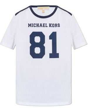 MICHAEL Michael Kors Number-Graphic T-Shirt - Blue