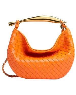 Bottega Veneta Sardine Leather Tote Bag - Orange