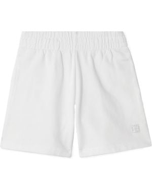 Anine Bing Cotton-Jersey Shorts - White