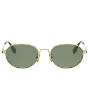 Fendi Eyewear Oval Frame Sunglasses - Green