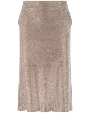 GIUSEPPE DI MORABITO Embellished Midi Skirt - Brown