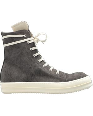 Rick Owens High-Top Zip Trainers - Brown