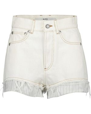 A.P.C. Versailles Layered Denim Shorts - White