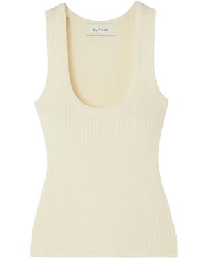 Matteau Ribbed-Knit Tank - Natural