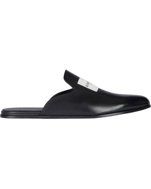 Givenchy Label Logo Patch Slip-On Mules - Black