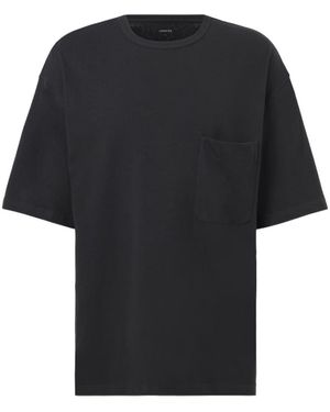 Lemaire Cotton And Linen Jersey T-Shirt - Black