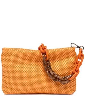 Gianni Chiarini Brenda Chain Strap Shoulder Bag - Orange