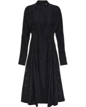 Proenza Schouler Satin Midi Dress - Black