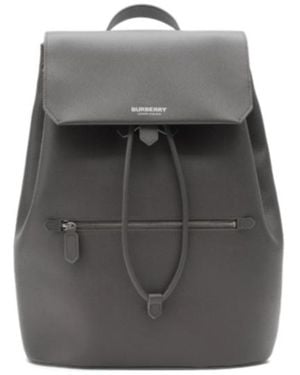 Burberry Leather Backpack - Grey