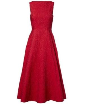 ROKSANDA Tera Cloqué Midi Dress - Red