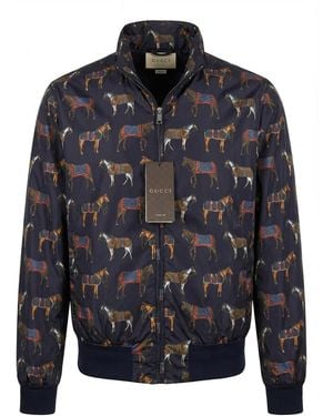 Gucci Long-Sleeved Casual Jacket - Blue