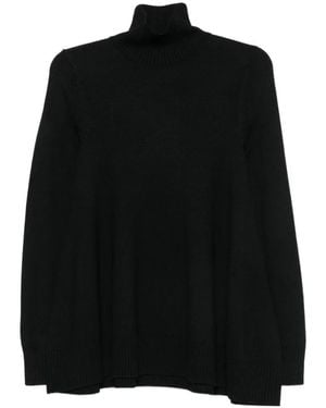 TOTEME Ribbed-Knit Turtleneck Sweater - Black