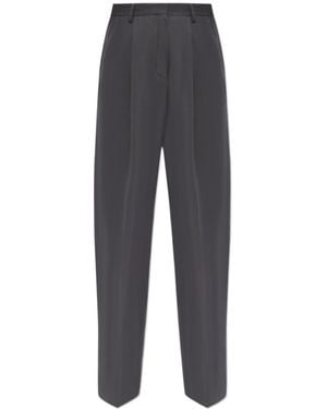 Dries Van Noten High-Waist Palazzo Trousers - Grey
