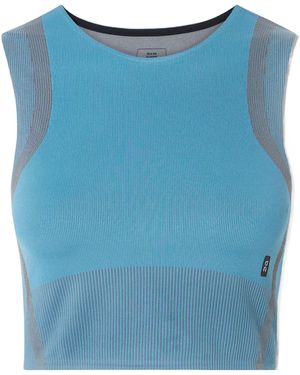 On Shoes Studio Cropped Ribbed Stretch Tank - Blue