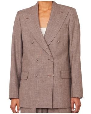Officine Generale Double-Breasted Blazer - Brown