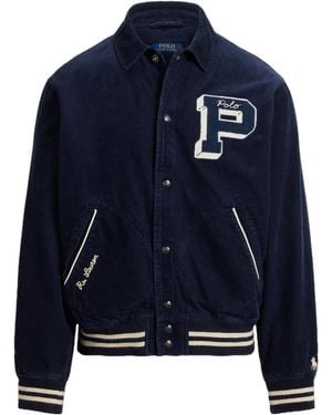 Polo Ralph Lauren Corduroy Varsity Jacket - Blue