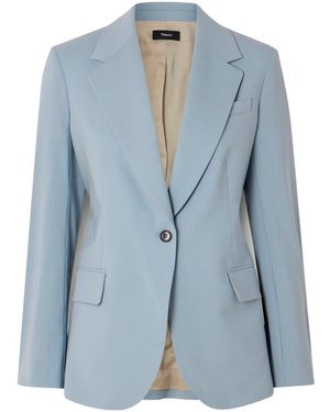 Theory Lynnia Wool-Blend Blazer - Blue