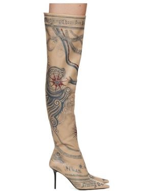 Jimmy Choo X Jean Paul Gaultier 90Mm Over-The-Knee Boots - White