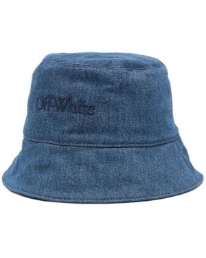 Off-White c/o Virgil Abloh Bookish Denim Bucket Hat - Blue