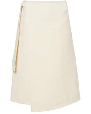 Proenza Schouler Bodhi High-Rise Wool-Blend Boucle Wrap Skirt - White